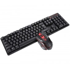 HK6500 Portable 2.4GHz Wireless Gaming Keyboard and Mouse Set Suspended Keycap 4-Level DPI Control 10m Wireless Connection (Black)